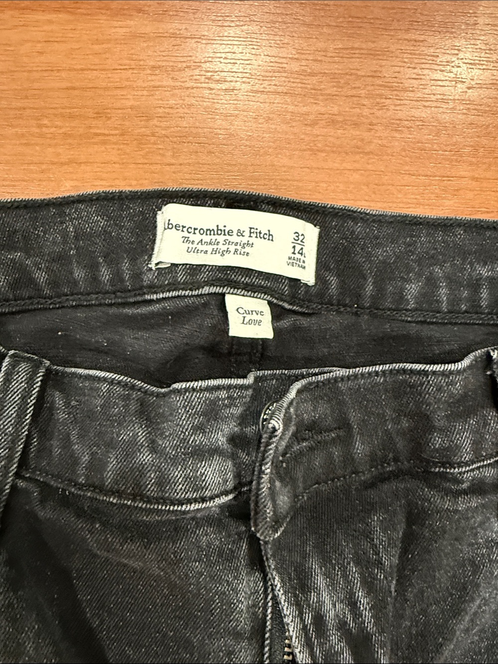 Abercrombie & Fitch Curve Love Ankle Straight Ultra High Rise Jean / long tall - Picture 2 of 7
